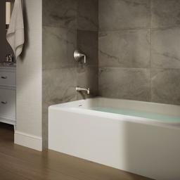 AvecE 60'' x 36'' alcove bath, left drain - Biscuit - image 2
