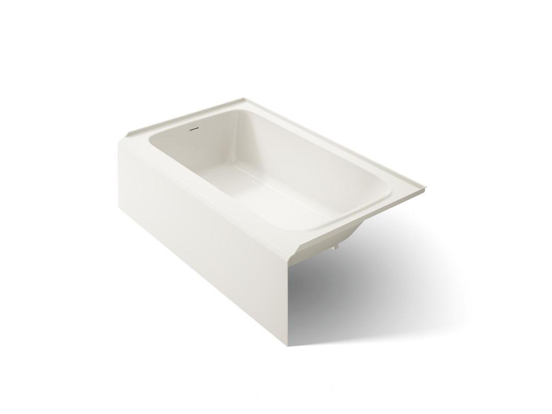 AvecE 60'' x 36'' alcove bath, left drain - Biscuit by Kohler