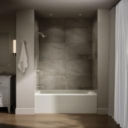 AvecE 60'' x 36'' alcove bath, left drain - Biscuit - image 4