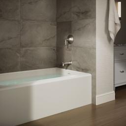 AvecE 60'' x 36'' alcove bath, right drain - Biscuit - image 2