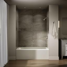 AvecE 60'' x 36'' alcove bath, right drain - Biscuit - image 4