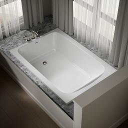 AvecE 60'' x 42'' drop-in bath - White - image 2