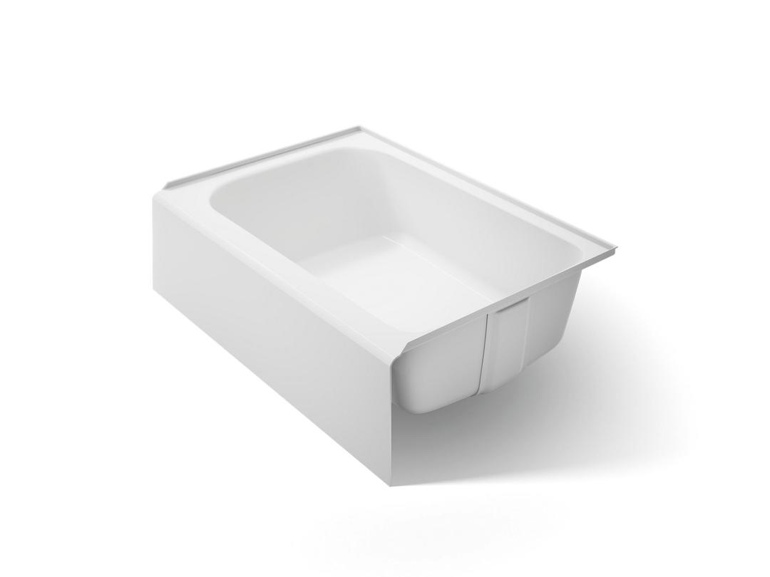 AvecE 60'' x 42'' alcove bath, right drain - White by Kohler