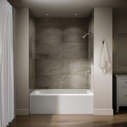 AvecE 60'' x 42'' alcove bath, right drain - White - image 4