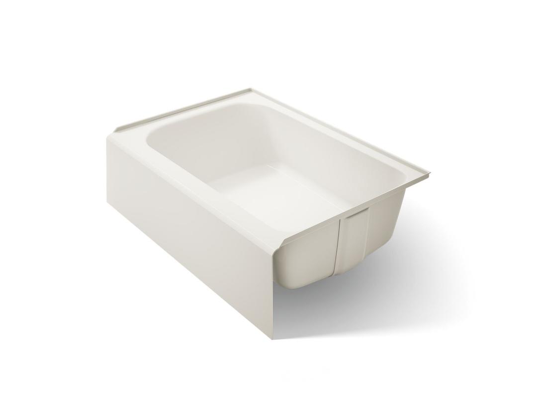 AvecE 60'' x 42'' alcove bath, right drain - Biscuit by Kohler