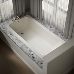 AvecE 72'' x 36'' drop-in bath - Biscuit - image 2