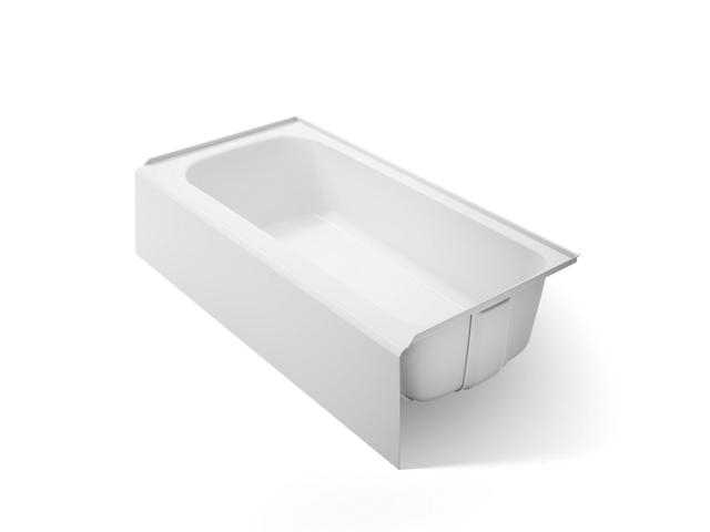 AvecE 72'' x 36'' alcove bath, right drain - Biscuit