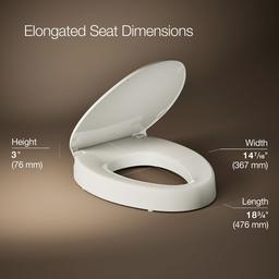 Elevated Quiet-CloseE elongated toilet seat - image 3
