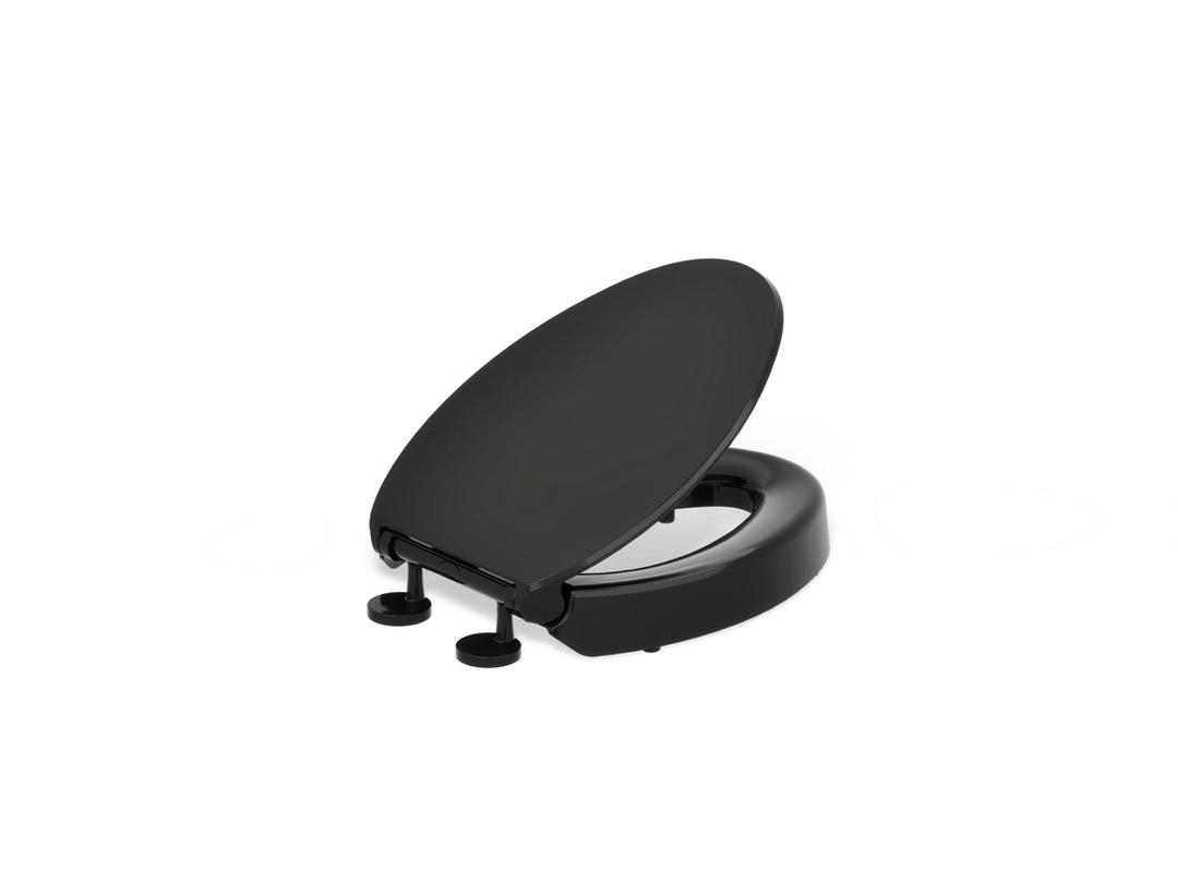 Elevated Quiet-CloseE elongated toilet seat by Kohler