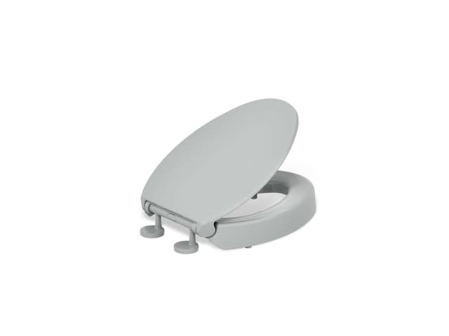 Kohler Elevated Quiet-CloseE elongated toilet seat - Ice Grey
