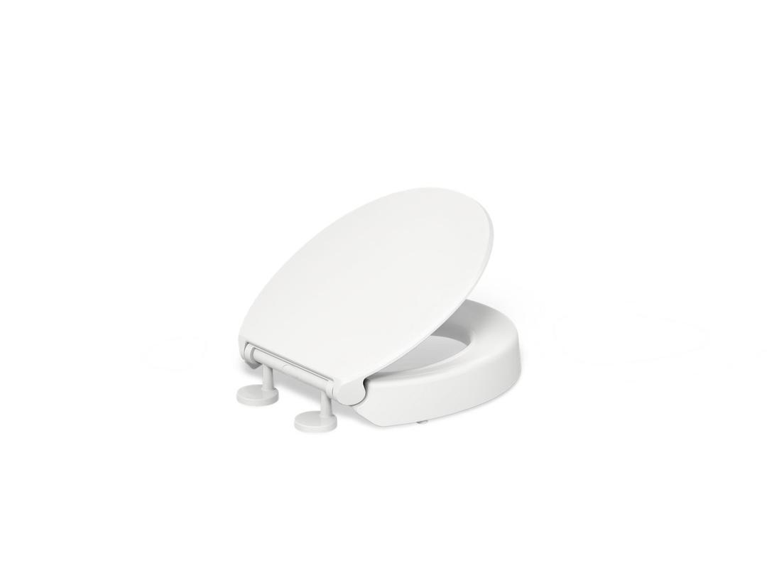 Hyten Elevated Quiet-CloseE round-front toilet seat by Kohler