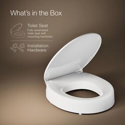 Hyten Elevated Quiet-CloseE round-front toilet seat - image 6