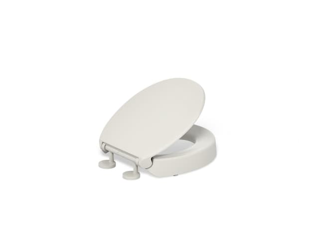 Kohler Elevated Quiet-CloseE round-front toilet seat - Almond