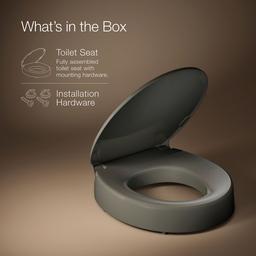 Elevated Quiet-CloseE round-front toilet seat - image 6