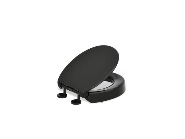 Kohler Elevated Quiet-CloseE round-front toilet seat - Black