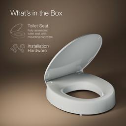 Elevated Quiet-CloseE round-front toilet seat - image 6