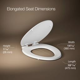 Kohler TrikoE Quiet-CloseE elongated toilet seat - White - image 3
