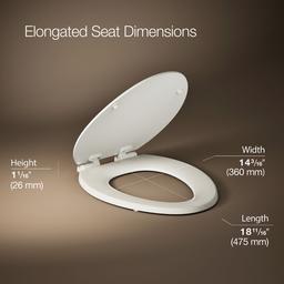 Kohler TrikoE Quiet-CloseE elongated toilet seat - Biscuit - image 3
