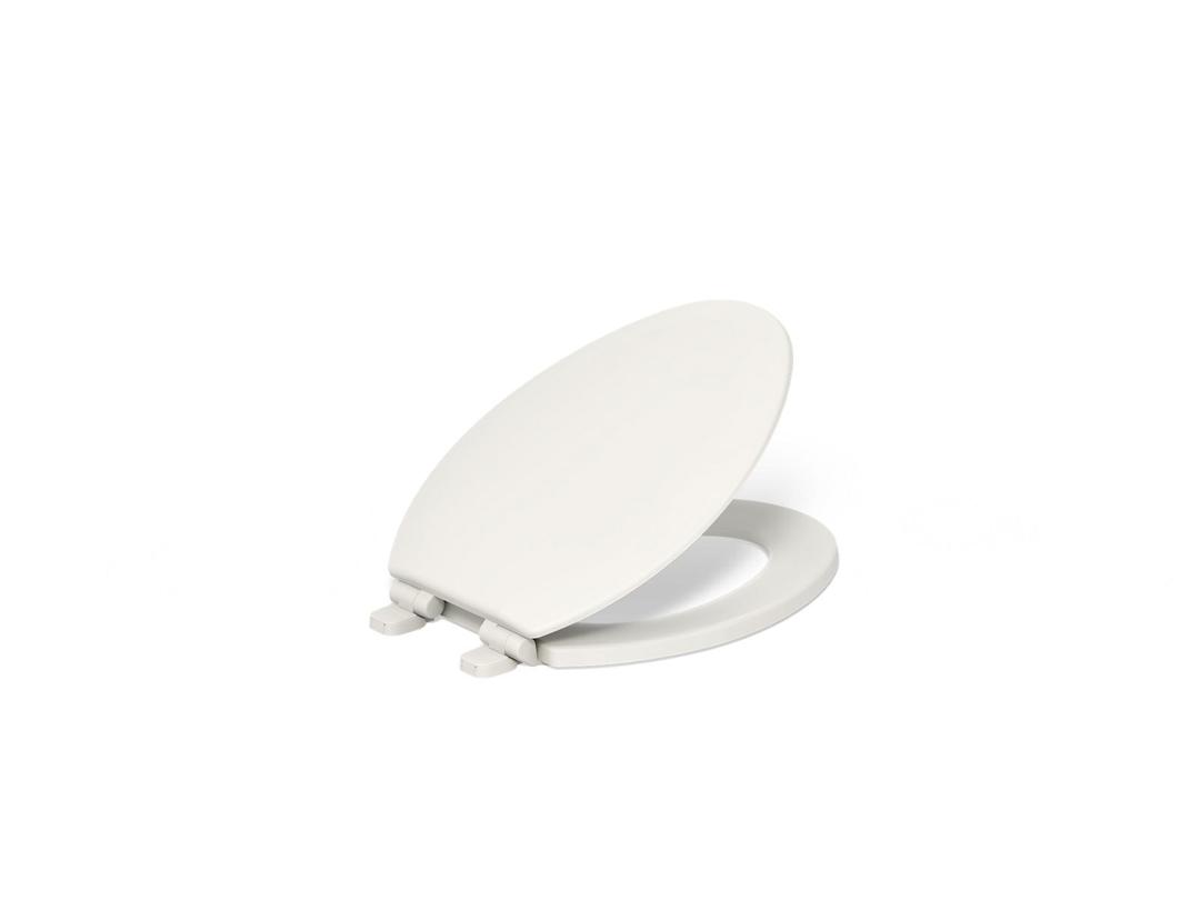 Kohler TrikoE Quiet-CloseE elongated toilet seat - Biscuit by Kohler