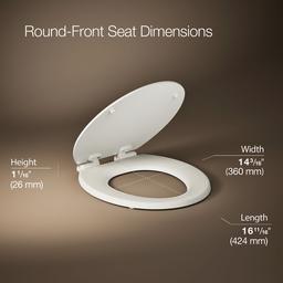 Kohler TrikoE Quiet-CloseE round-front toilet seat - Biscuit - image 3