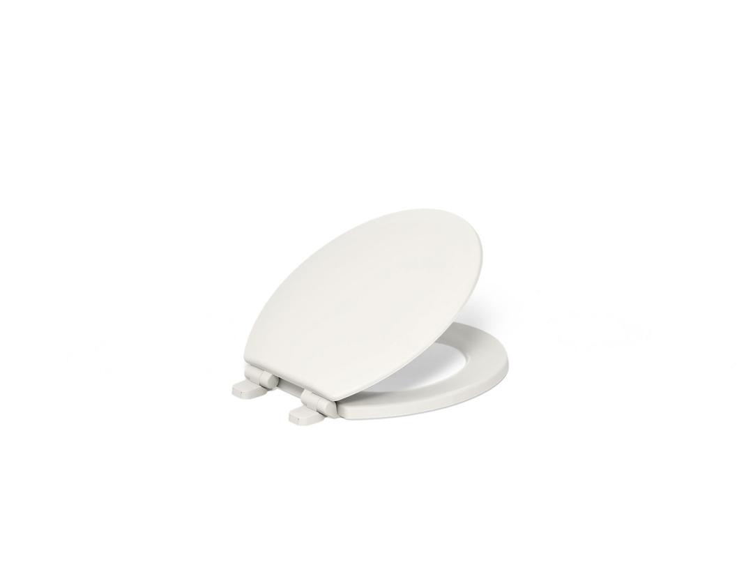 Kohler TrikoE Quiet-CloseE round-front toilet seat - Biscuit by Kohler