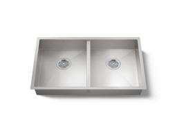 Kohler VaultE 32'' undermount double-bowl kitchen sink - Stainless Steel - image 1