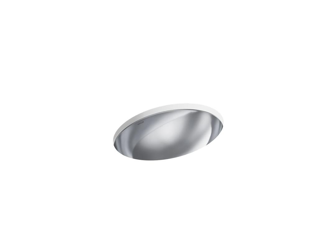 Kohler Rhythm 23-1/4'' oval undermount bathroom sink, no overflow - Not Applicable by Kohler