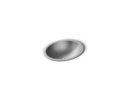 Bachata 20'' oval drop-in/undermount bathroom sink, no overflow - Satin - image 1
