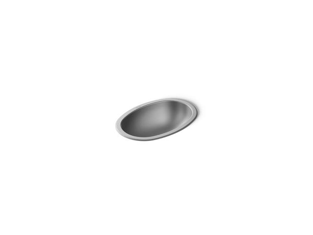 Bolero 16-3/4'' oval drop-in/undermount bathroom sink, no overflow - Not Applicable