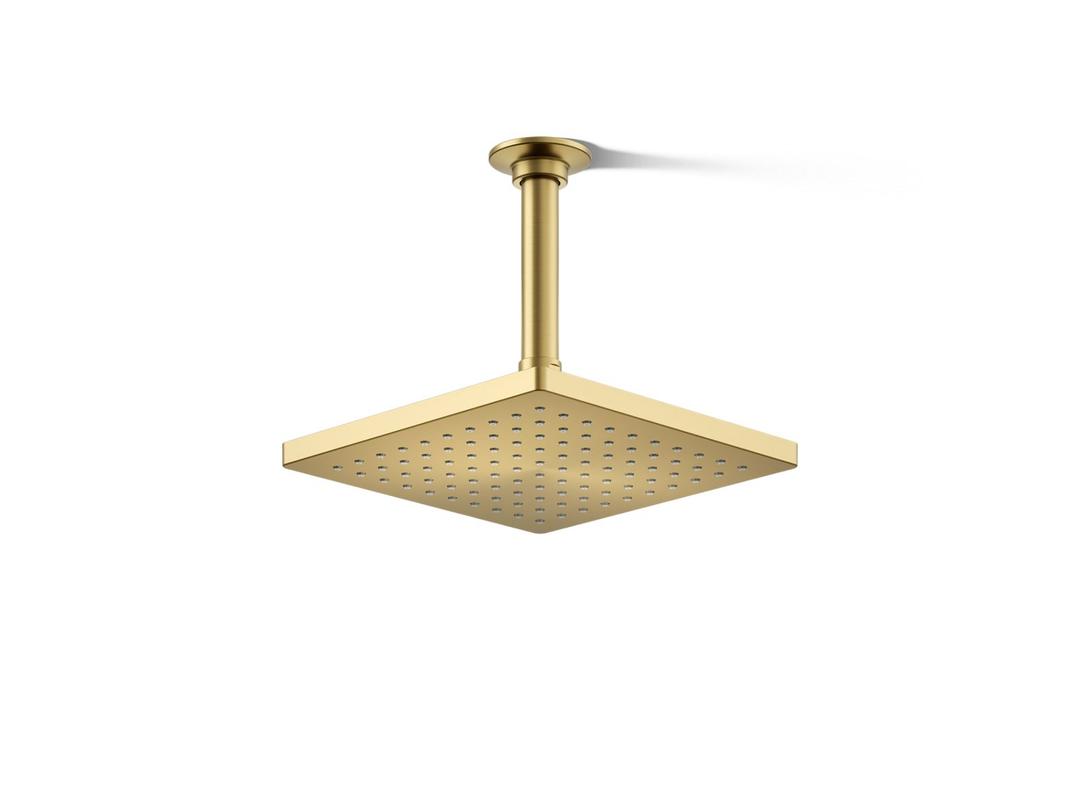 Kohler Honesty 8'' single-function rainhead, 2.5 gpm - Vibrant Brushed Moderne Brass by Kohler