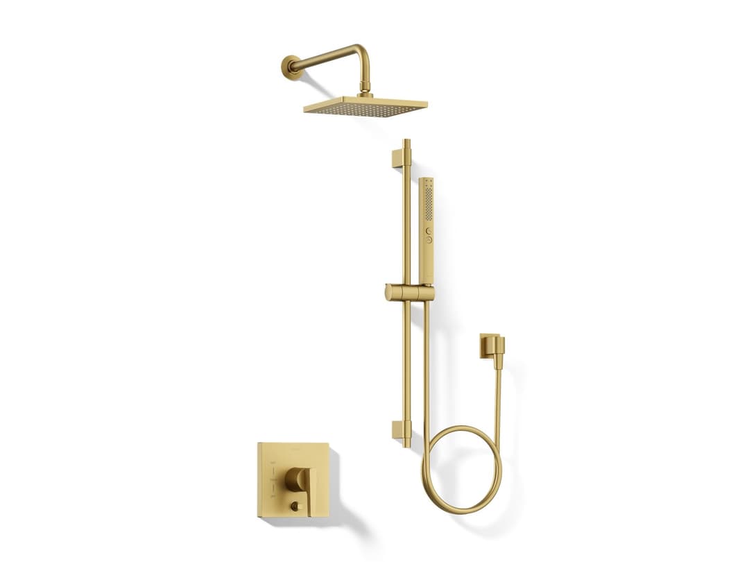 Kohler | Honesty | Shower System Kit - Vibrant Brushed Moderne Brass by Kohler