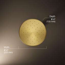 Kohler Statement Open Rain iconic single-function rainhead, 2.5 gpm - Vibrant Brushed Moderne Brass - image 3