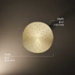 Kohler Statement Open Rain iconic single-function rainhead, 2.5 gpm - Vibrant French Gold - image 3