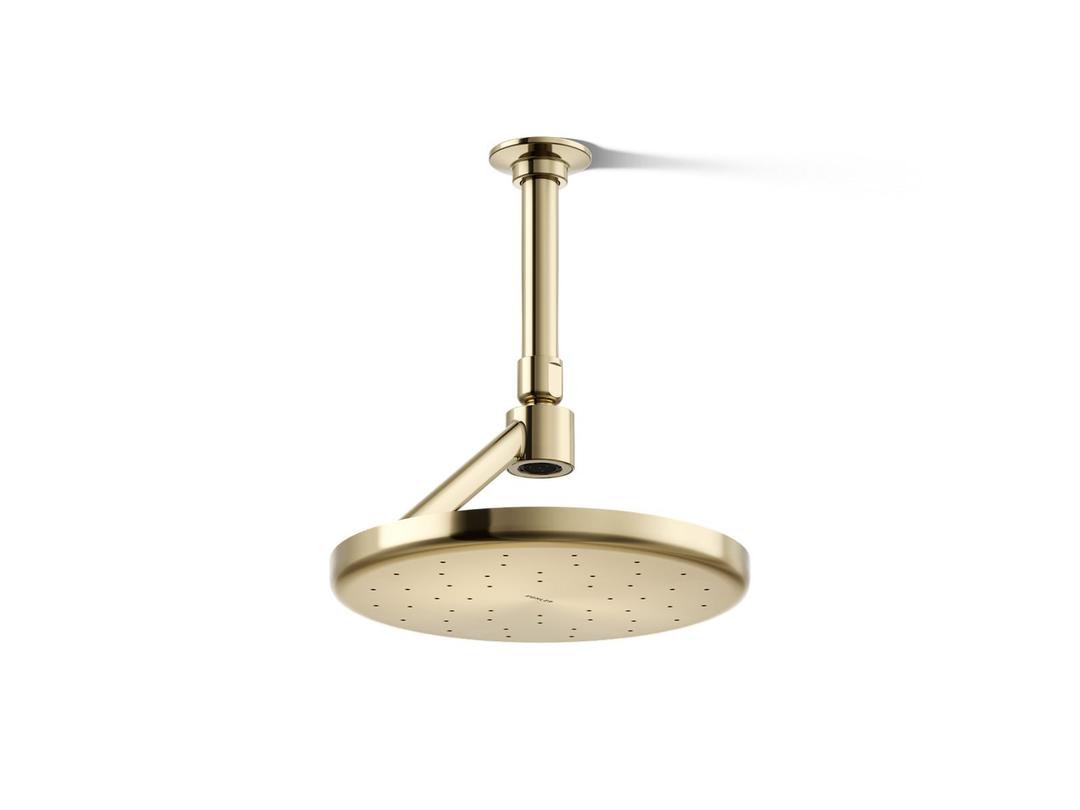 Kohler Statement Open Rain iconic single-function rainhead, 2.5 gpm - Vibrant French Gold by Kohler