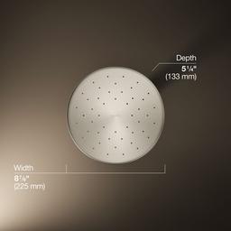 Kohler Statement Open Rain iconic round 9'' single-function rainhead, 1.75 gpm - Vibrant Brushed Nickel - image 3