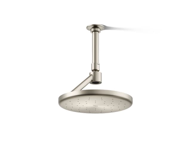 Kohler Statement Open Rain iconic round 9'' single-function rainhead, 1.75 gpm - Vibrant Brushed Nickel