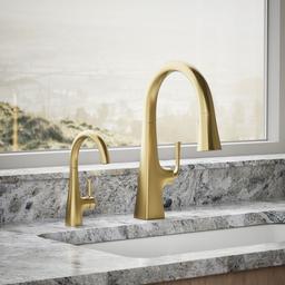 Kohler | Transitional | Cold Water Faucet - Vibrant Brushed Moderne Brass - image 4