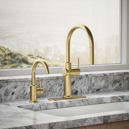 Kohler | Contemporary | Cold Water Faucet - Vibrant Brushed Moderne Brass - image 4