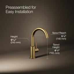 Kohler | Contemporary | Cold Water Faucet - Vibrant Brushed Moderne Brass - image 3