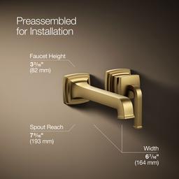 Kohler | Riff | Bathroom Sink Faucet - Vibrant Brushed Moderne Brass - image 3
