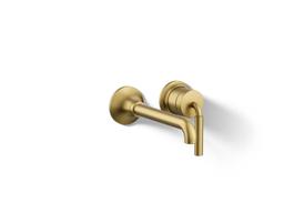 Kohler | Tone | Wall Mounted Bathroom Sink Faucet - Vibrant Brushed Moderne Brass - image 1