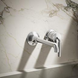 Kohler | Tone | Wall Mounted Bathroom Sink Faucet - Polished Chrome - image 2