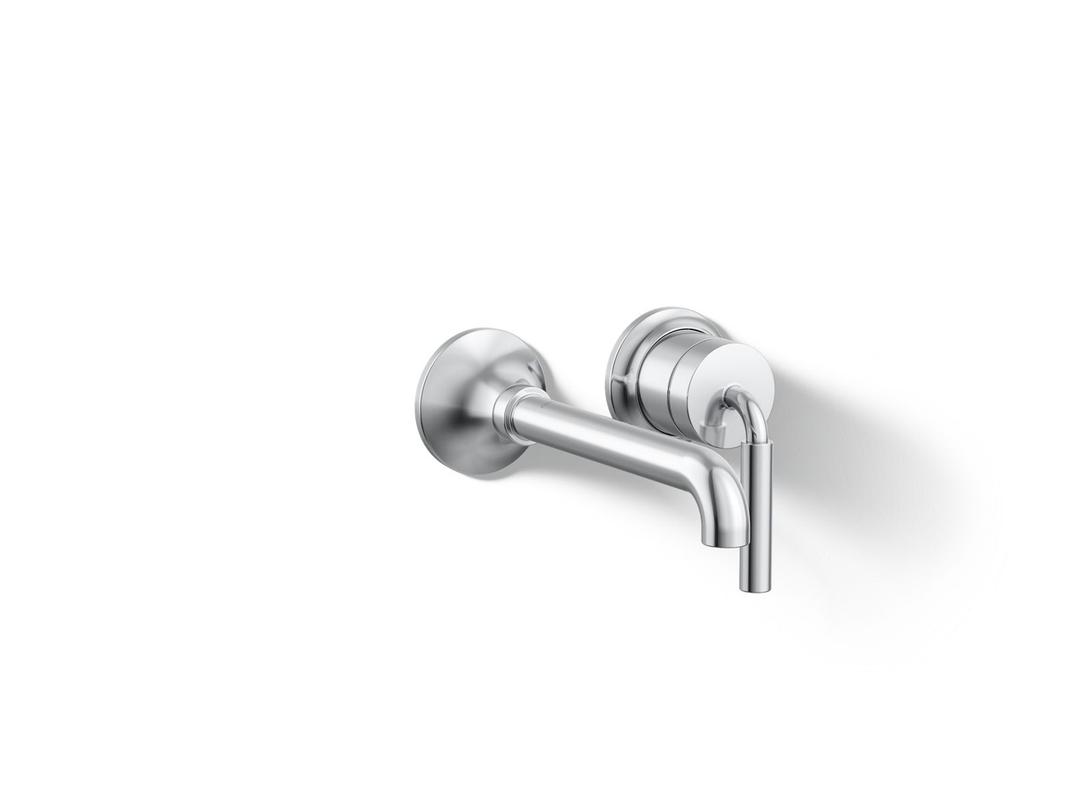 Kohler | Tone | Wall Mounted Bathroom Sink Faucet - Polished Chrome by Kohler