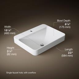 Kohler | Vox | Vessel Bathroom Sink - White - image 3