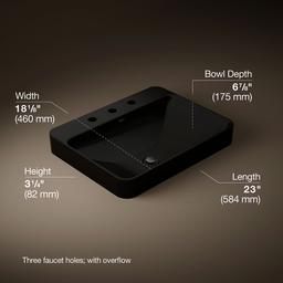 Vox 23'' rectangular vessel bathroom sink - image 3