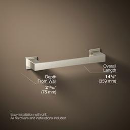 Kohler | Honesty | Towel Bar - Vibrant Brushed Nickel - image 3