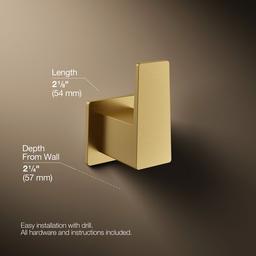 Kohler | Honesty | Robe Hook - Vibrant Brushed Moderne Brass - image 3