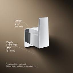 Kohler | Honesty | Robe Hook - Polished Chrome - image 3