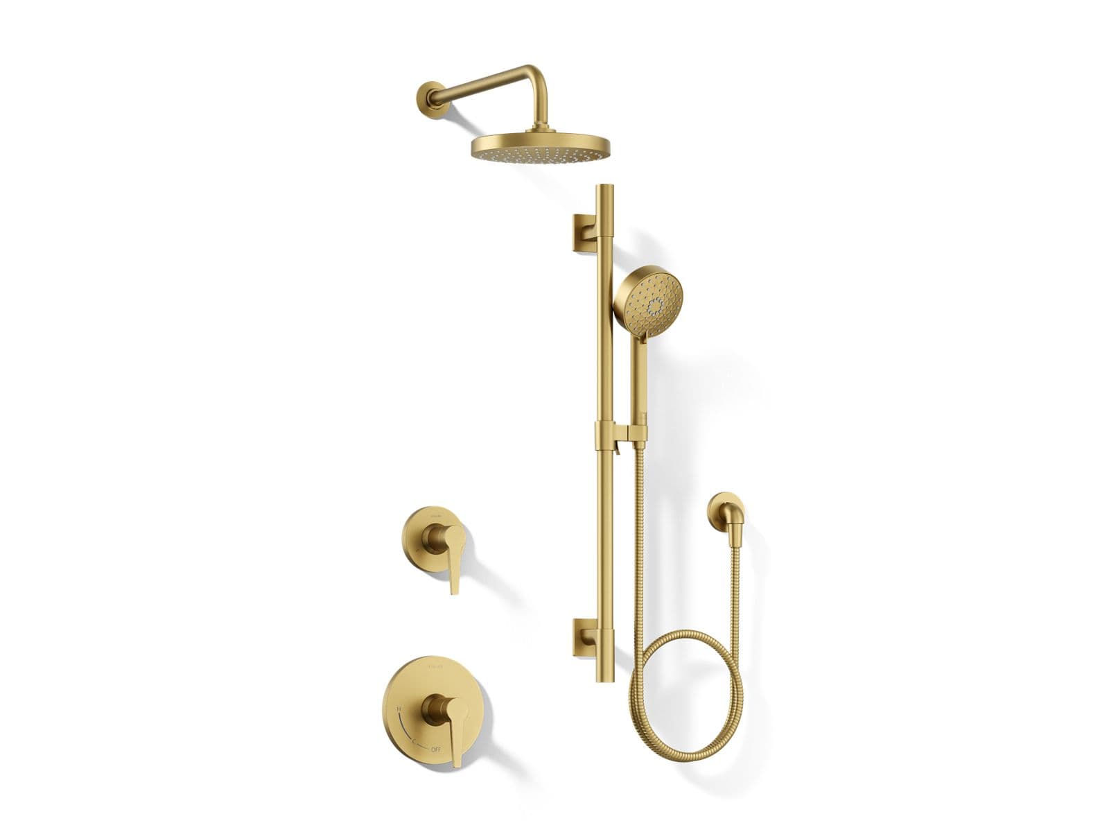 Kohler | Awaken | Shower System Kit - Vibrant Brushed Moderne Brass by Kohler