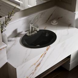 Kohler Bryant 20-1/4'' oval drop-in bathroom sink - Black - image 2